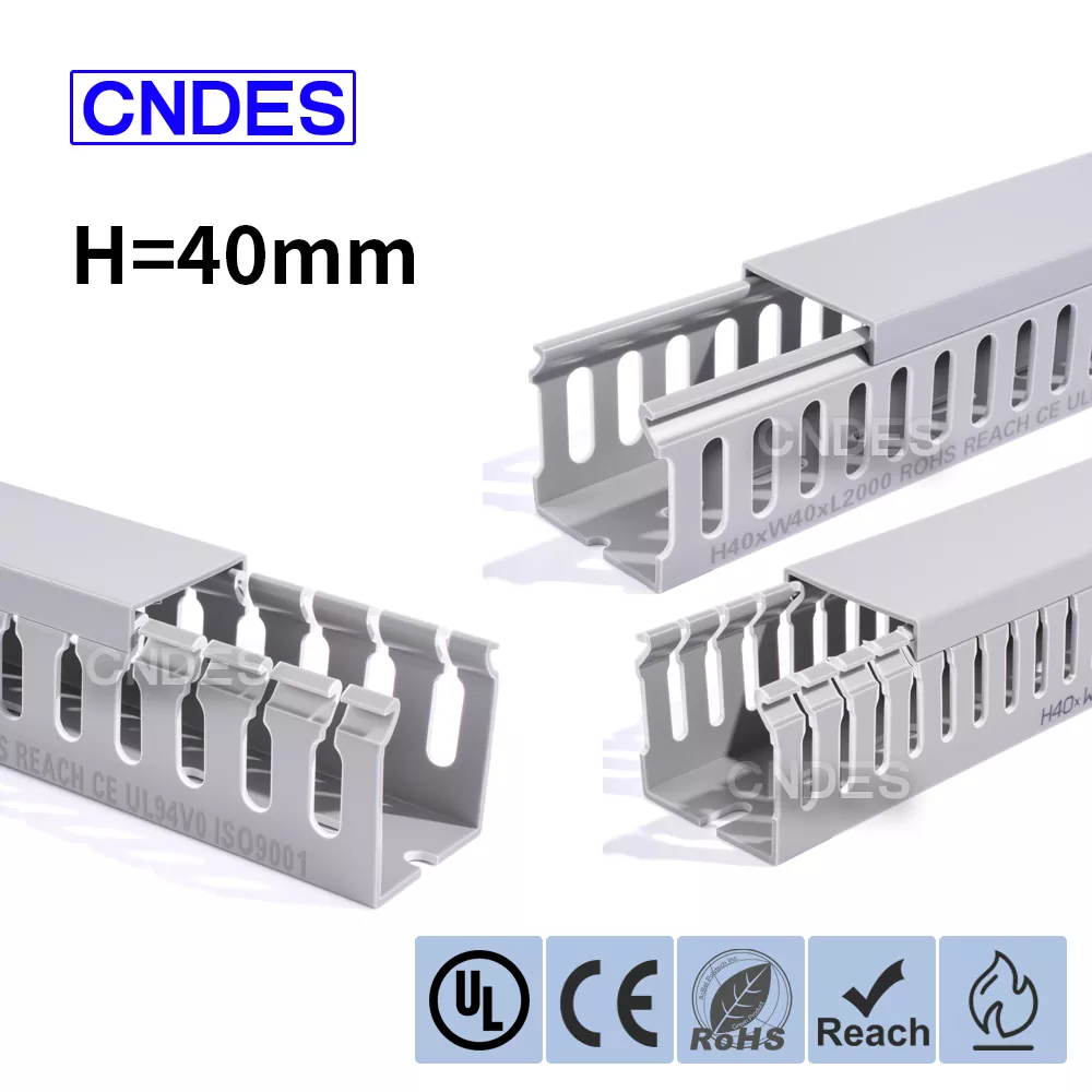 Condotto per canalina per cablaggio in PVC con fessura di altezza 40 mm