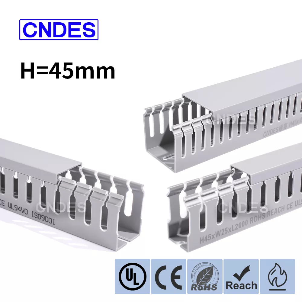 Condotto di copertura del filo in PVC scanalato di altezza 45 mm